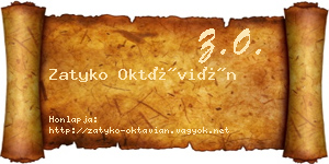 Zatyko Oktávián névjegykártya